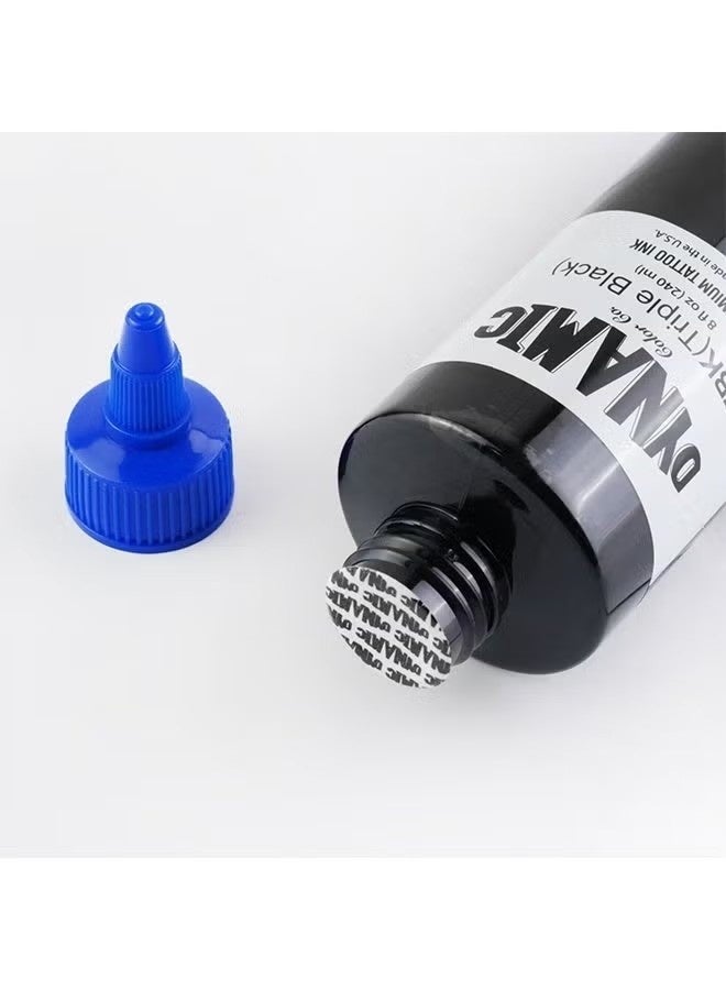 Dynamic Color Co Triple Black Professional Tattoo Ink | Premium 8oz Bottle | Vibrant, Long-Lasting & Skin-Safe Formula - Image 4