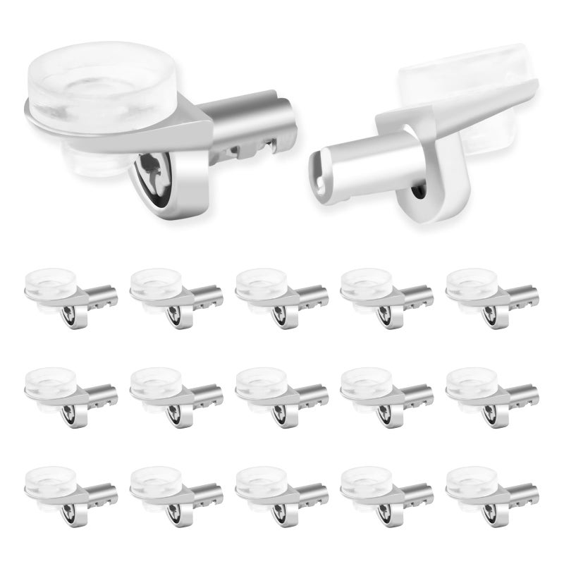 Iffitya 50 Pcs 1/5 Inch 5mm Shelf Pins - Cabinet Shelf Pegs with Silicone Suction Cups, Heavy Duty Shelf Pins for Support Kitchen Furniture, Shelf Pegs 5mm - Image 1