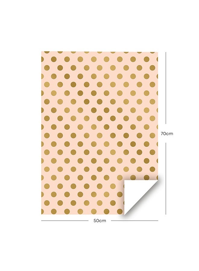 Share the Love Peach Polka Dot Wrapping Paper Pack – 4 Sheets (50 cm x 70 cm Each)  - Image 3