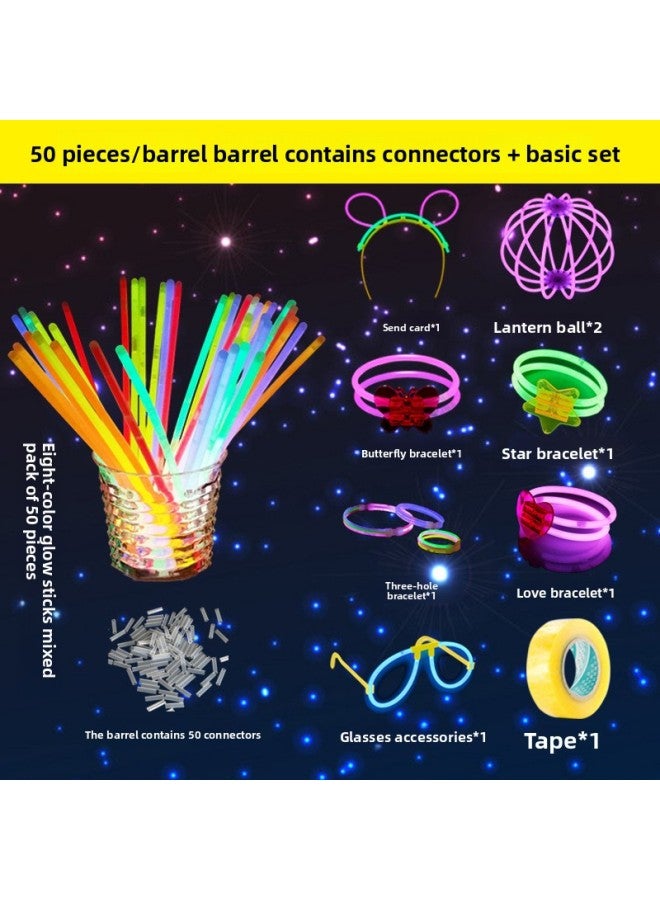 Fluorescent Stick Kidsren's Luminous Bracelet DIY Toy Douyin Fluorescent Dance Festival Party Outdoor Camping Style Family 