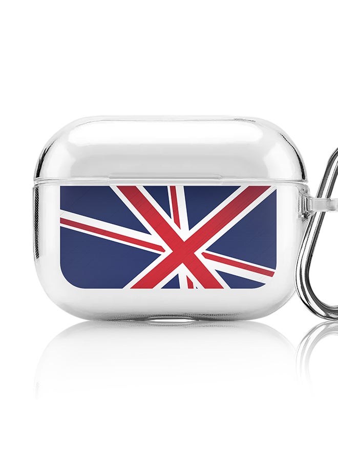 Stylizedd Classic Clear printed Case for Apple AirPods Pro 2nd Generation Thin Transparent Cover [Designed for Apple AirPods Pro 2nd Generation] - Flag of UK - Image 1