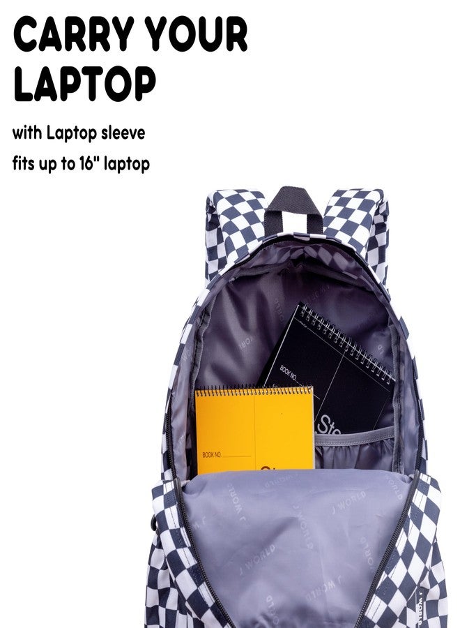 J World New York Oz School Backpack for Girls Boys. Cute Kids Bookbag, Wavy Checkers, One Size, Oz School Backpack for Girls Boys. Cute Kids Bookbag - Image 3