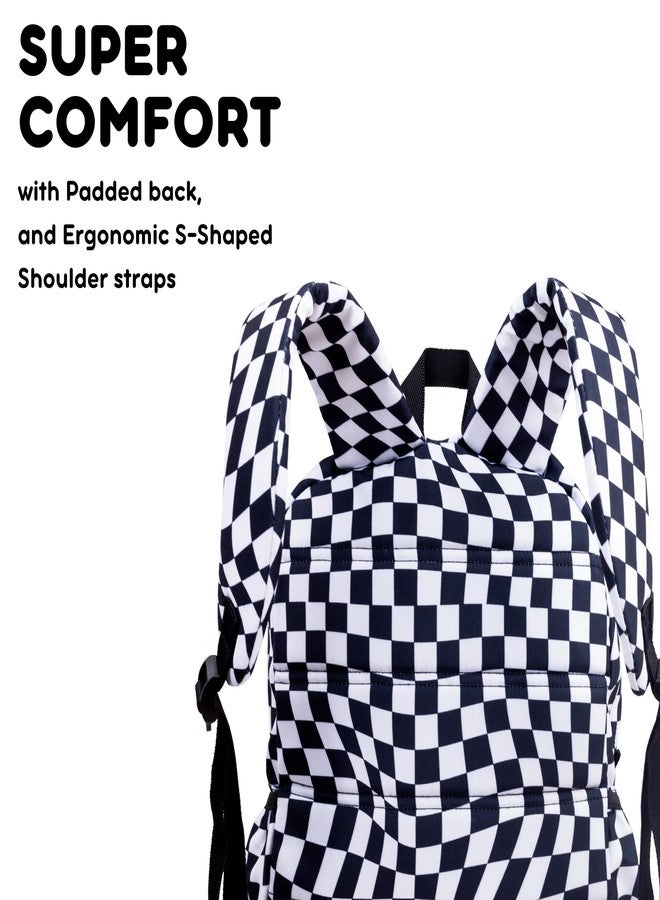 J World New York Oz School Backpack for Girls Boys. Cute Kids Bookbag, Wavy Checkers, One Size, Oz School Backpack for Girls Boys. Cute Kids Bookbag - Image 2