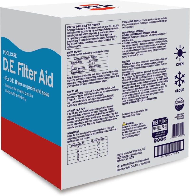 HTH 67121 Swimming Pool Care D.E. Filter Aid 10lb - Image 2