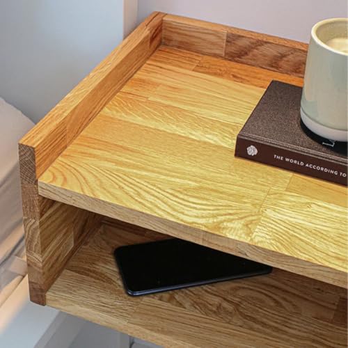 Crysellewoods Curved Wall Shelf with Drawer – Handmade Sheesham Wood Floating Table for Bedroom, Living Room & Entryway – Space-Saving Modern Accent Furniture (Model 10) - Image 5