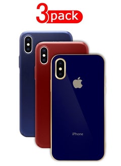 HICOOL 3Pack for iPhone X Case/ iPhone XS Case Shockproof Hard PC Electroplated Ultra Thin Back Cover 5.8 inch  - Image 1