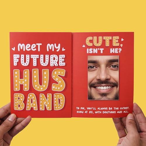 Oye Happy – Future Husband Mirror Card | Funny Romantic Greeting Card for Fiancé or Boyfriend | Proposal, Engagement & Valentine’s Day Gift | Love Card with Mirror Inside - Image 1