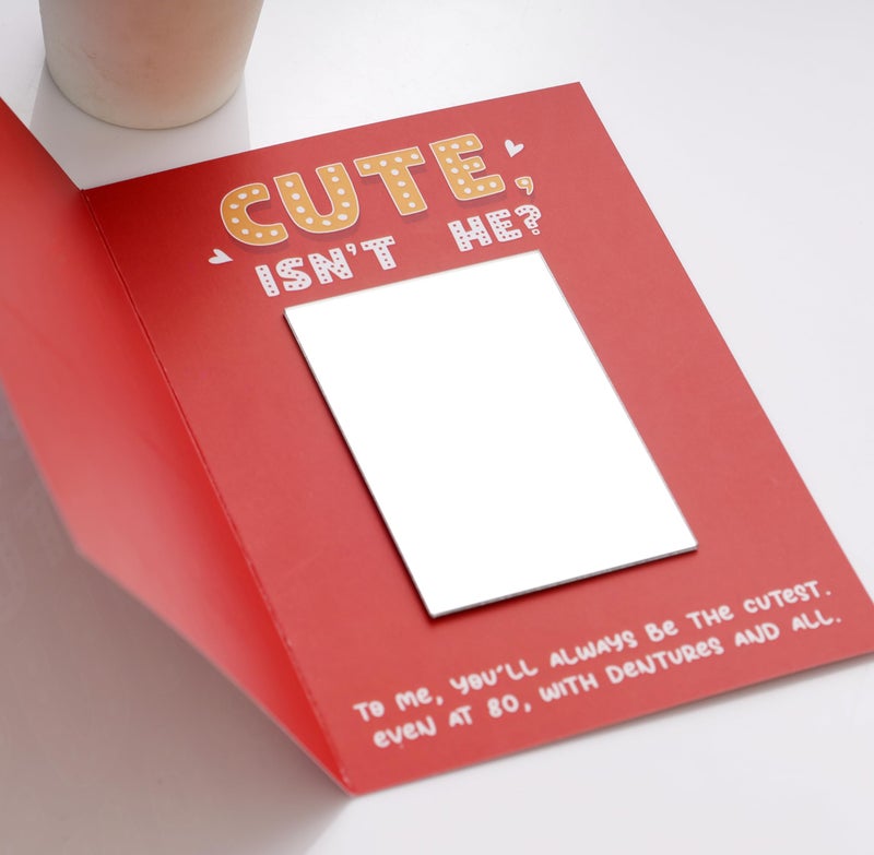 Oye Happy – Future Husband Mirror Card | Funny Romantic Greeting Card for Fiancé or Boyfriend | Proposal, Engagement & Valentine’s Day Gift | Love Card with Mirror Inside - Image 4