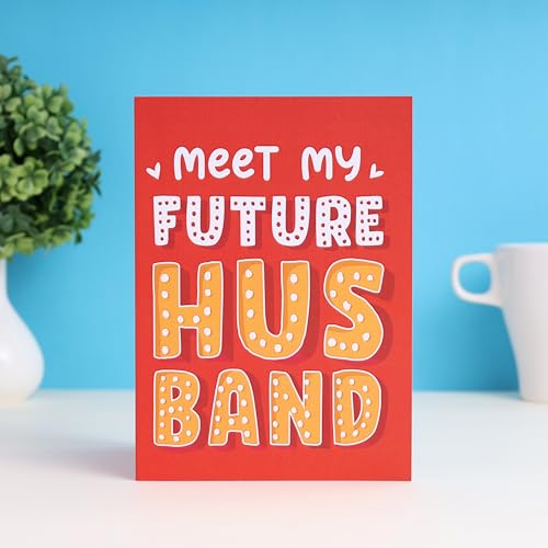 Oye Happy – Future Husband Mirror Card | Funny Romantic Greeting Card for Fiancé or Boyfriend | Proposal, Engagement & Valentine’s Day Gift | Love Card with Mirror Inside - Image 3