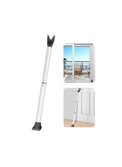 Door Security Bar, Sliding Patio Door Security Bar, Heavy Duty Security Door Stoppers Adjustable Door Jammer Security Bar for Home, Hotel Room, Removable Security Jammer Bar, Travel (1 Pack, White)