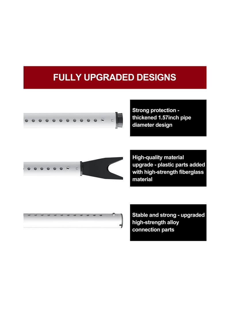 SYOSI - Door Security Bar, Sliding Patio Door Security Bar, Heavy Duty Security Door Stoppers Adjustable Door Jammer Security Bar for Home, Hotel Room, Removable Security Jammer Bar, Travel (1 Pack, White) - Image 1