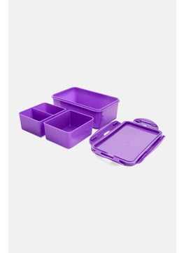 Disney Kids Girl Lunch Boxes 7 H x 20 L x 12 W cm, Purple  - Image 2