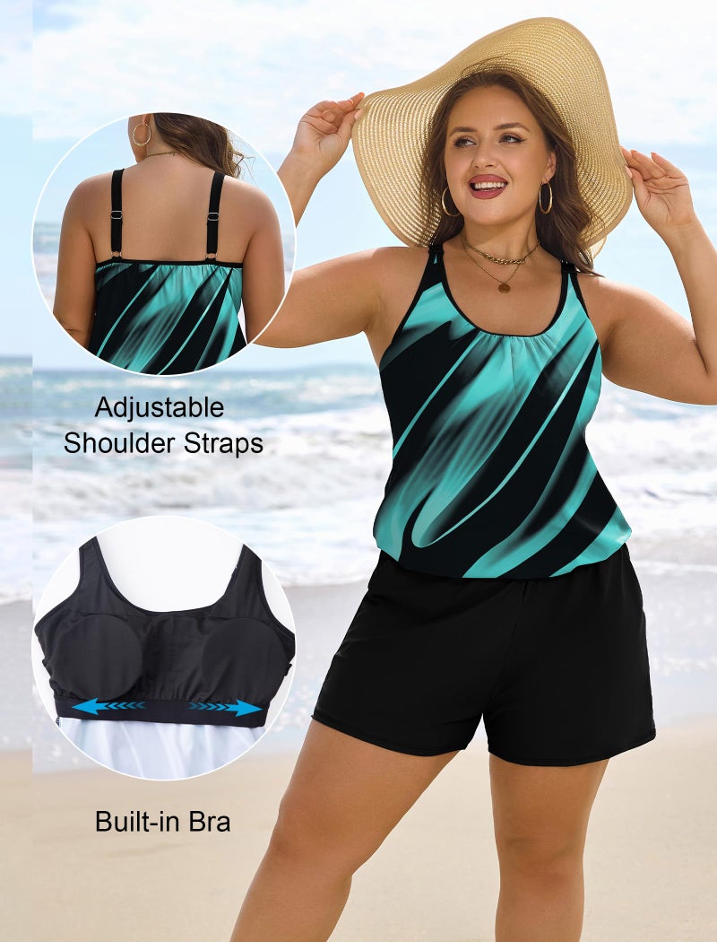 Arolina Swim Romper Swimsuits for Women Plus Size One Piece Modest Bathing Suit with Pockets Swimwear - Image 4