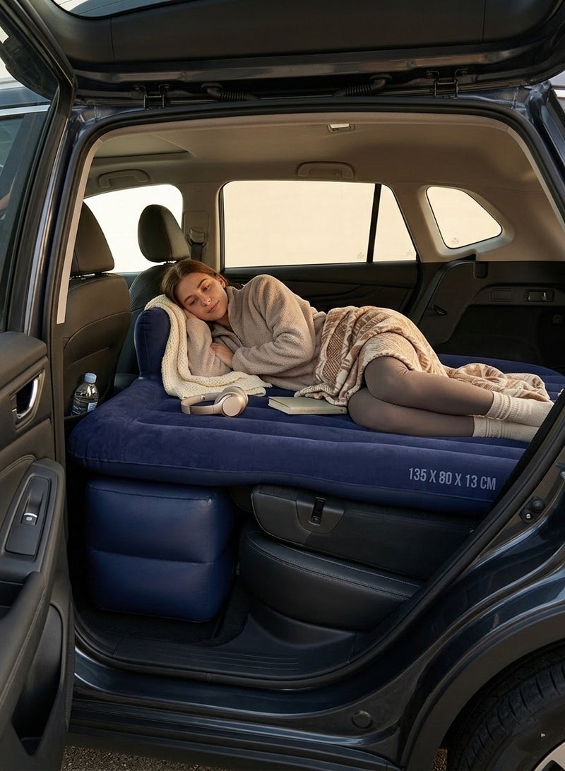 Bestway Air Mattress Car Inflatable Back Bed for Camping and Travel with 2 Pillows + Storage Bag – Comfortable Velvet Foldable Car Bed 135×80×13 cm - Image 5