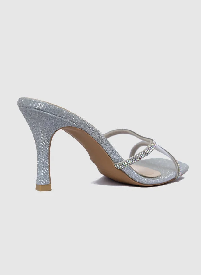 One Strap Mid Heel Sandals