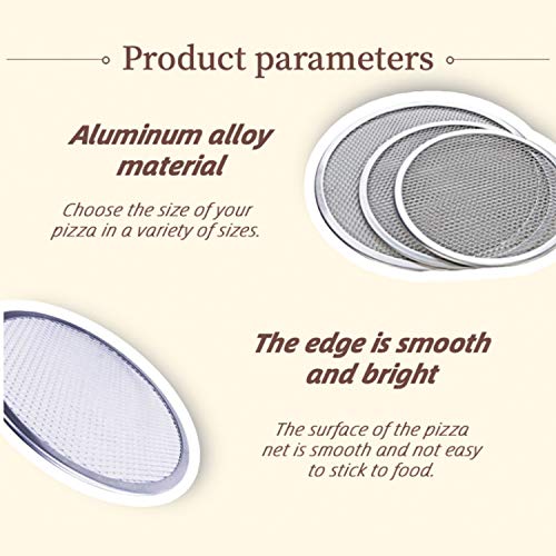 Honimered 6 Packs Aluminum Alloy Pizza Pan with Holes, 7 Inch Commercial Grade Pizza / Baking Screen for Oven Round Pizza Crisper Tray Pizza Baking Tray for Home Restaurant, Seamless (7-Inch, Pack of 6) - Image 2