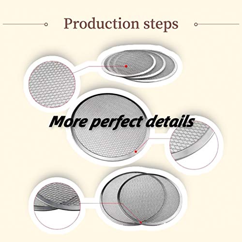 Honimered 6 Packs Aluminum Alloy Pizza Pan with Holes, 7 Inch Commercial Grade Pizza / Baking Screen for Oven Round Pizza Crisper Tray Pizza Baking Tray for Home Restaurant, Seamless (7-Inch, Pack of 6) - Image 3