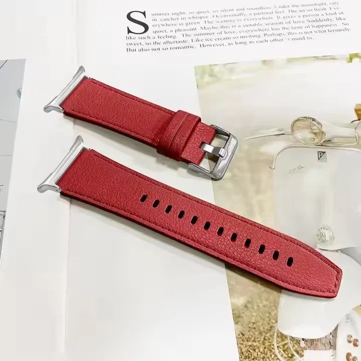 Bluejw Genuine Leather Watch Band with Silver Metal Buckle – Replacement Strap for Samsung Galaxy Watch Ultra 47mm, Durable Wristband Belt - Image 5