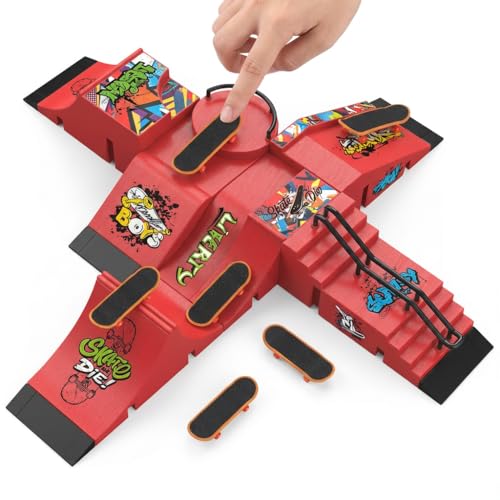 SCLWSS Fingerboard Skate Park Set Compatible with Tech Deck Skateboards 6 Ramps 6 Fingerboards Obstacles Ideal for Fingerboard Enthusiasts - Image 3