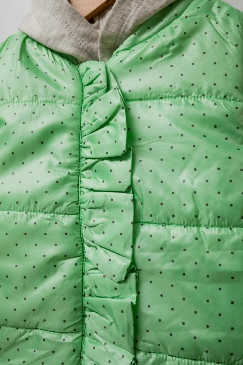 بوديوم جييم Podium Clothing Trend New Season 5/8 Years Old Polka Dot Puffer Vest Hooded 3 Piece Stylish Tracksuit Set