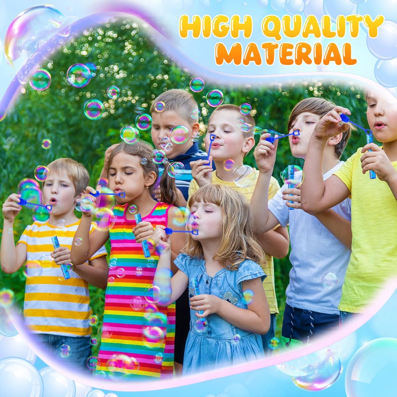 Rotatingpals 32 Pcs Blue with Gold Ring Print Bubble Wands Bubbles Party Favors for Adult Summer Activity Birthday Gifts Carnival Goody Bag Stuffers Wedding Supplies - Image 4