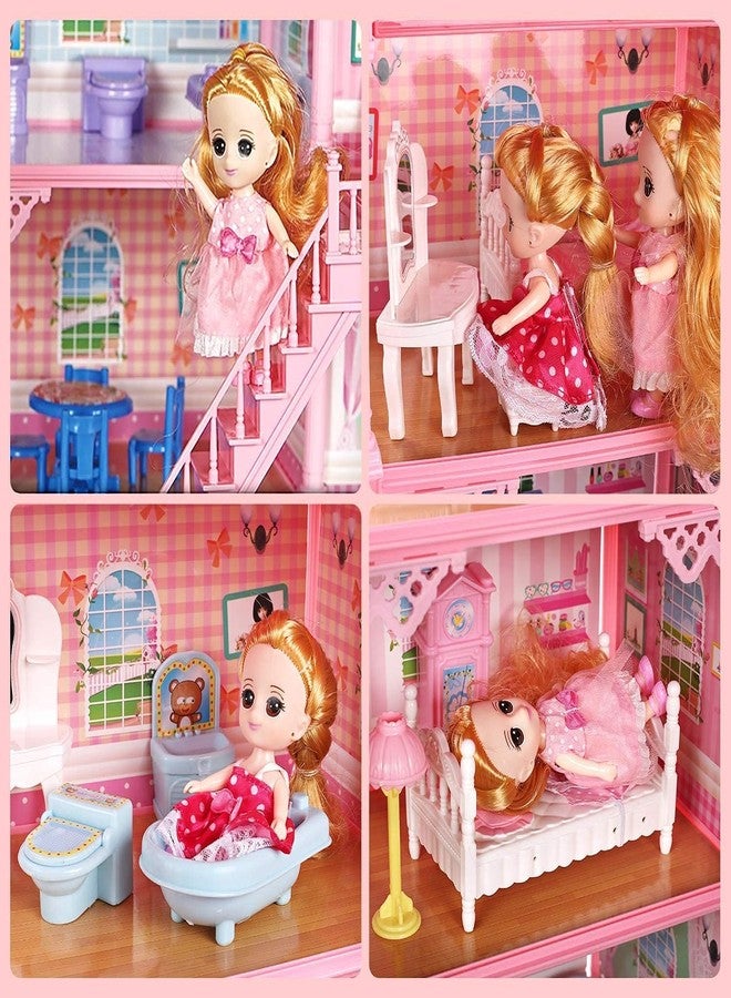RABJET Dream House DIY Dollhouse Kit Girl Gift Set DIY Assembling Toy Building Luxury Villa Large Size Dream Doll House Furniture Accessories for Kids - Multicolor - Image 5