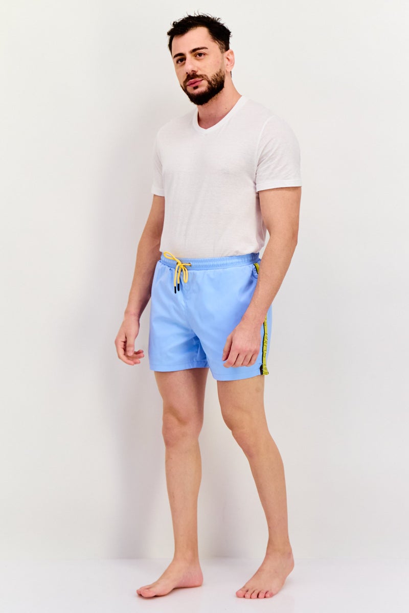 Ufc Men Brand Logo Board Shorts, Light Blue - Image 4