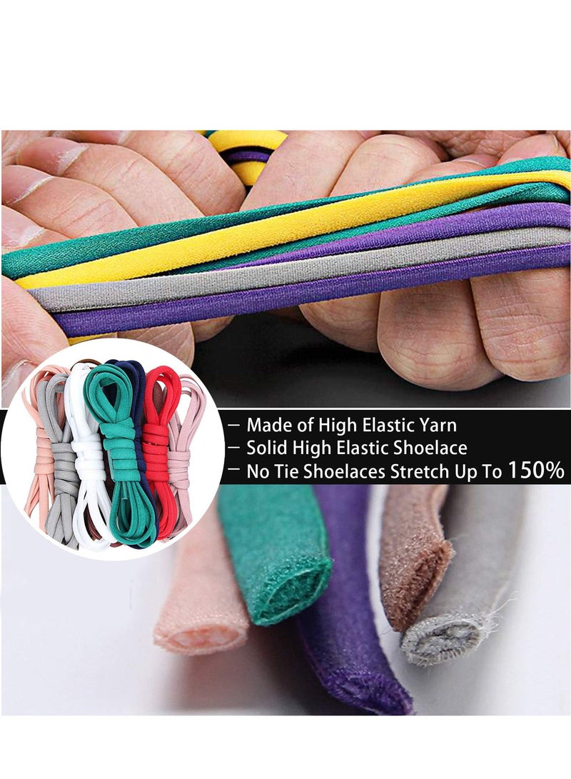 SYOSI Elastic No Tie Shoe Laces For Adults,Kids,Elderly,System With Elastic Shoe Laces(2 Pairs) - Image 4