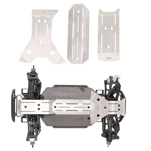 XBERSTAR RC Chassis Armor Set for Traxxas Mini Maxx Chassis Armor Guard Stainless Steel Chassis Protector Plate Upgrade Parts Accessories Chassis Protector Plate - Image 1