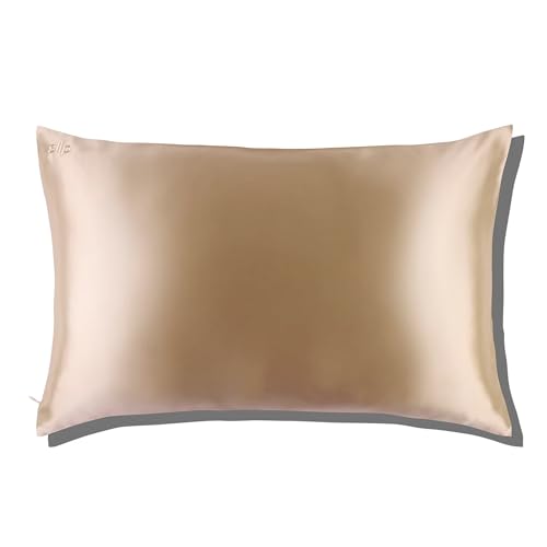 slip The Original Queen Pure Silk Pillow Case  100 Pure 22 Momme Mulberry Silk  Queen Size Standard Pillow Case  AntiAging AntiBedHead AntiSleep Crease Caramel 20 x 30