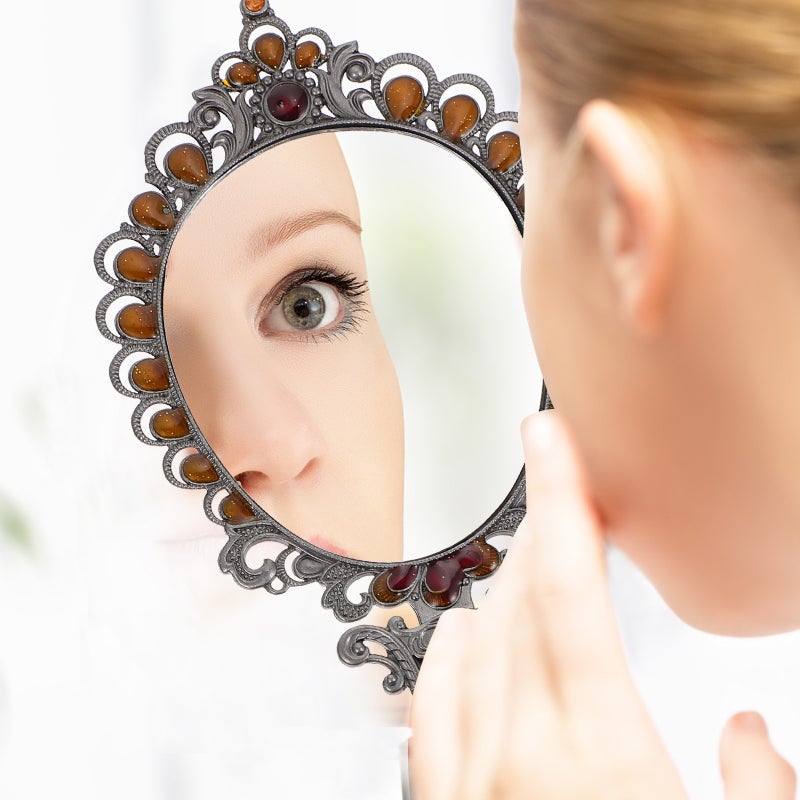 🔧 مرآة يدوية معدنية قديمة متينة وعالية الدقة للاستخدام المحمول - Image 4