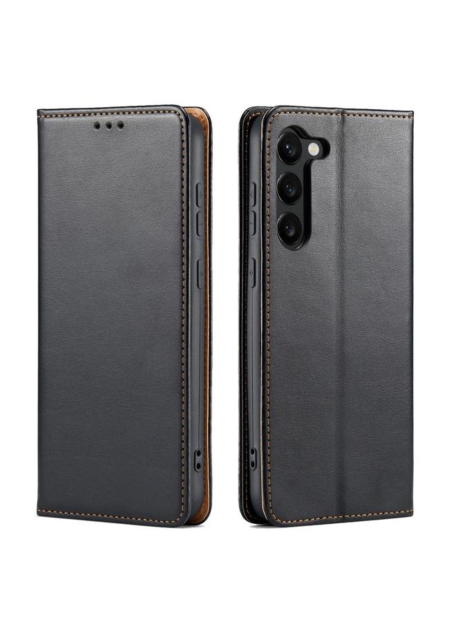 The Bros Case For Samsung Galaxy S25 5G Fierre Shann PU Genuine Leather Texture Phone Case