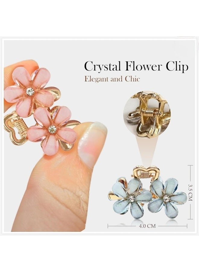 6 Pcs Floral Hair Claw Clips for Women & Girls – Non-Slip Strong Hold Plastic with Metal Spring, Jaw Clips for Thick or Medium Hair, Durable Small Hair Accessories for Styling, Pinning Bangs, Buns & Everyday Hairstyles (Multi-Color) - Image 2