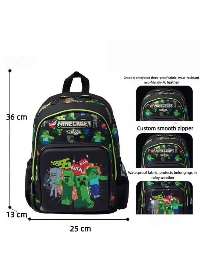 Smiggle Australian Kids Backpack, Gabby's Dollhouse Cartoon Multi Zipper Stress Relief Backpack, Casual School Rucksack for Primary School Students - Image 2
