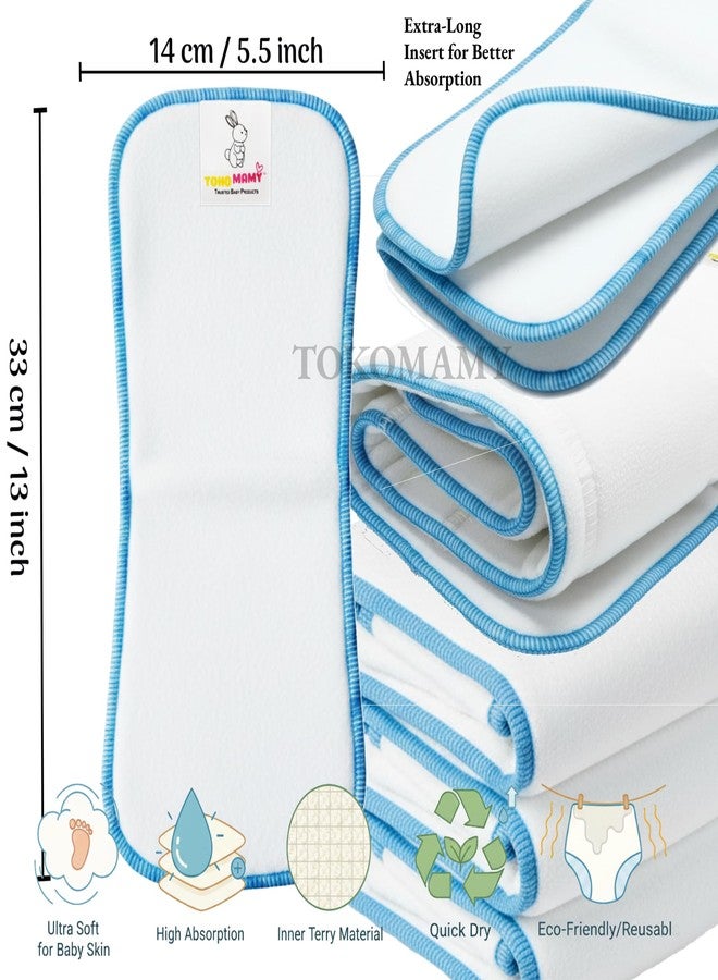 TOKOMAMY Reusable Cloth Diaper for Newborn Babies 0-3 Years (5-18kg) | Leakproof Washable Adjustable Pocket Cover Liner with 5-Layer Insert Pad | Rash-Free, (Pack of 1 Diaper + 1 Insert Pad) Free Size - Image 4