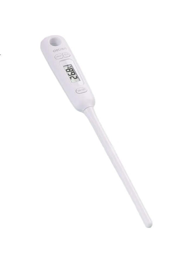 Deli Direct Insertion Probe Thermometer, Kitchen Food Temperature Meter, Oil Thermometer, Baby Milk Thermometer, Water Thermometer, Electronic Thermometer, White 8897 - Image 1