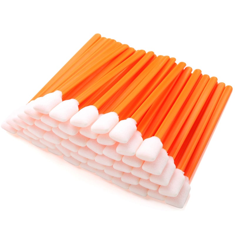 Aawipes Foam Cleaning Swab Sticks (200 Pcs Large Rectangular Foam Tips  5.25""  Orange) Cleanroom Cleaning Swab Sponge Stick For Inkjet Printer  Optical Instruments - Image 5