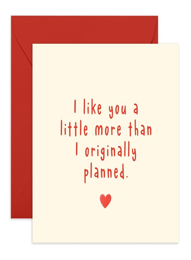 CENTRAL 23 Funny Engagement Card - Sweet Thinking Of You Card - I Like You Card For Valentines Day - I Like You More Than I Planned - I Love You Gifts For Him Her - Comes With Stickers - Image 1