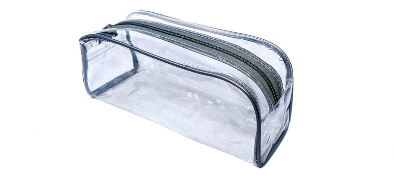 iShine Multipurpose Travel Morning Zipper Pouch for Men and Women Transparent Medium (Pack of 3, Silver) - Image 4