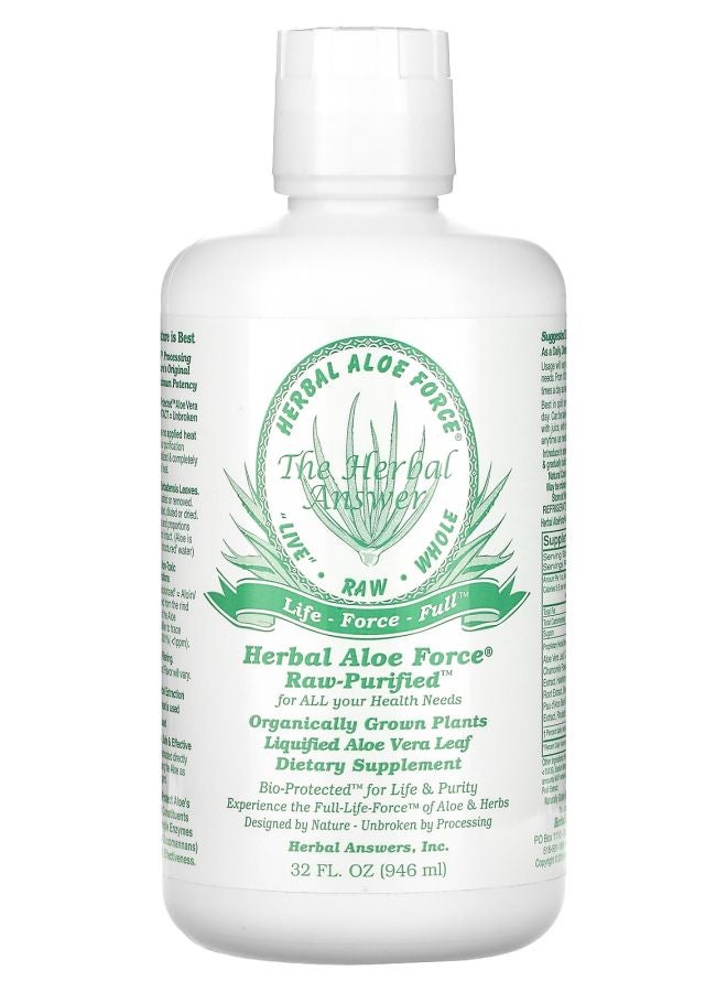 Herbal Answers Herbal Aloe Force Raw Purified 32 fl oz (946 ml) 