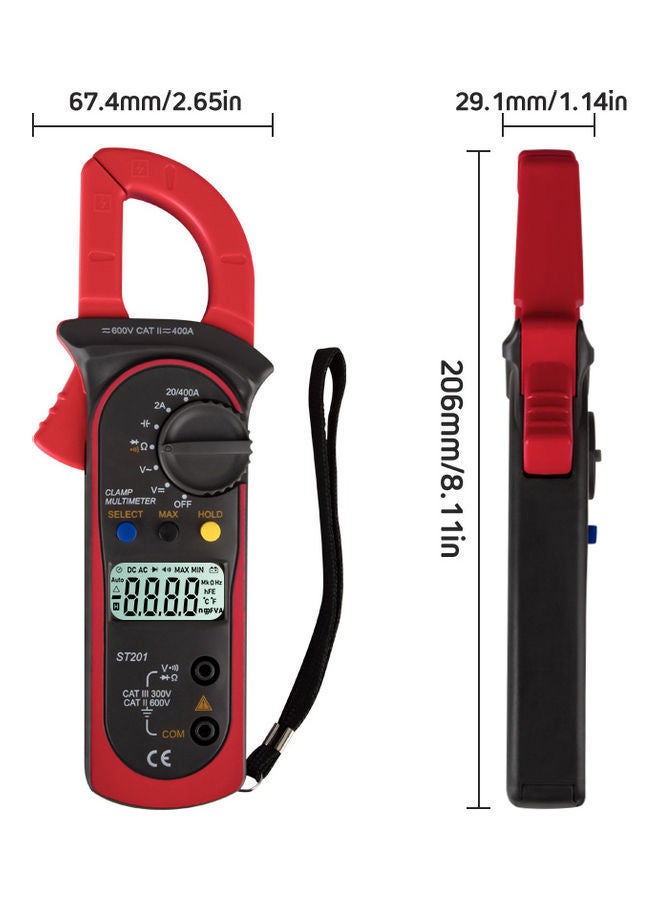 NIBEMINENT Digital Clamp Multimeter Red  - Image 3