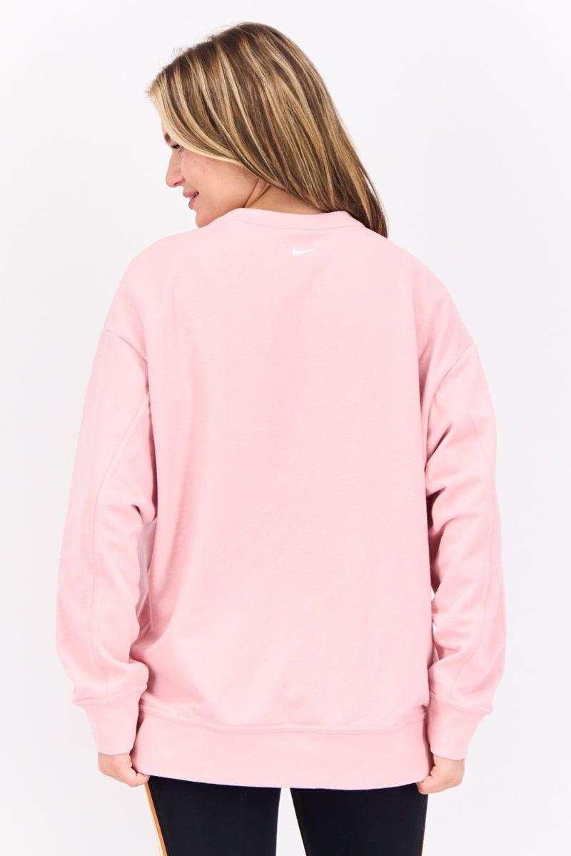 Nike سويت شيرت جري للنساء بأكمام طويلة بتقنية دري-فيت، وردي - Image 2