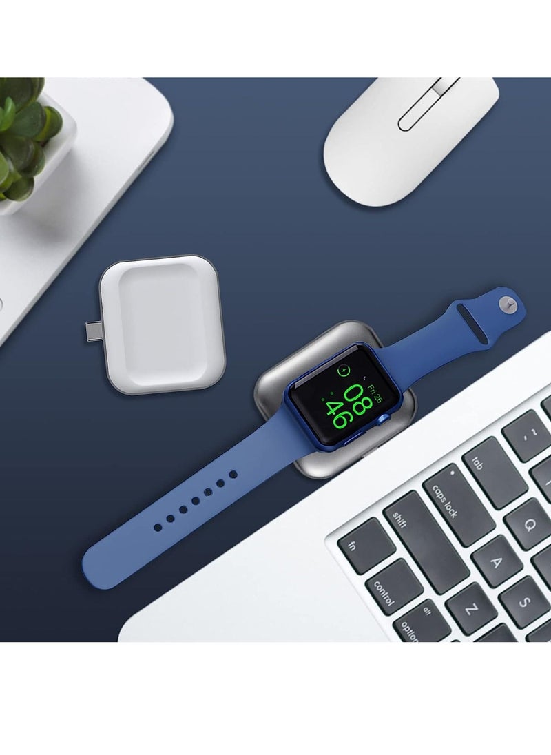 Generic - 2 in 1 Portable Wireless Charger Compatible with Apple Watch Applepods 2/Pro Wireless Charging Case USB-C Magnetic Charging Dock Provided An USB adapter - Image 1