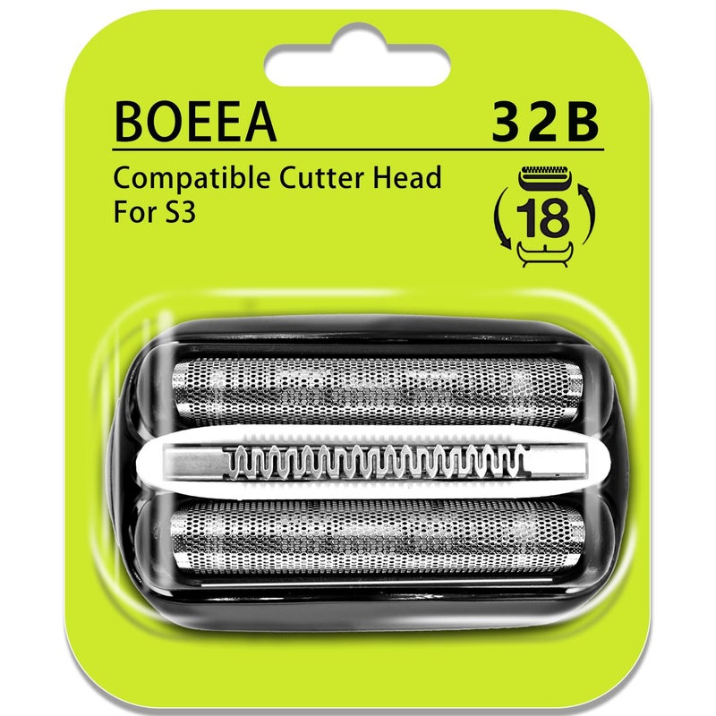 رأس ماكينة حلاقة 32B لبديل براون سلسلة 3 شفرات قاطع كاسيت مناسب لماكينة حلاقة براون 3000s 3010s 3020s 3030s 3040s 3050cc 3070cc 3080s 3090cc 320 330 340 350cc