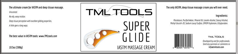 TML Tools Super Glide Professional Massage Cream. Best Value for IASTM, deep Tissue, myofascial Release and All Massage. Fragrance-Free, Hypoalergenic. Great Glide with Tissue Perception. Non-Greasy 10.5 oz - Image 1