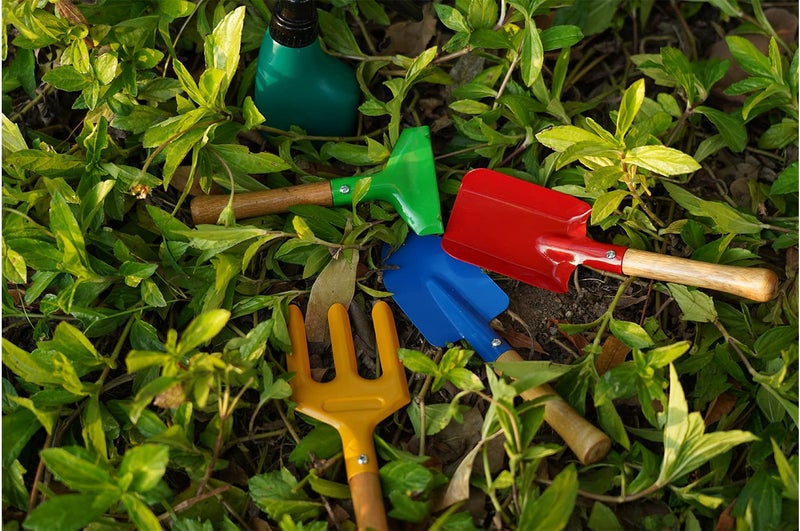 Doiaz Kidz Gardening Tool Set â€“ Gardening Tools Kit Includes Shovel, Rake, Fork Trowel, Children'z Garden Kit with Sun Hat, Apron, Gloves, Tote Bag, Sprayer and Bucket, Outdoor Play Toyz Gift for Kidz - Image 5