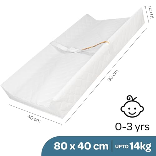 The Autostory Waterproof Contour Diaper Changing Pad – 80 x 40 cm Baby Change Mat with Safety Strap, Anti-Slip Base, Easy to Clean, Lightweight – Fits All Standard Changing Tables & Dresser Tops - Image 2
