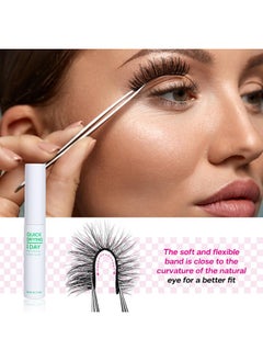 Calailis False Eyelash, Eye Makeup Lash 3D Faux Mink Fake Eyelash Long Natural Eyelashes 3 Pairs With 5G False Eyelash Glue (Cs25)  - Image 4