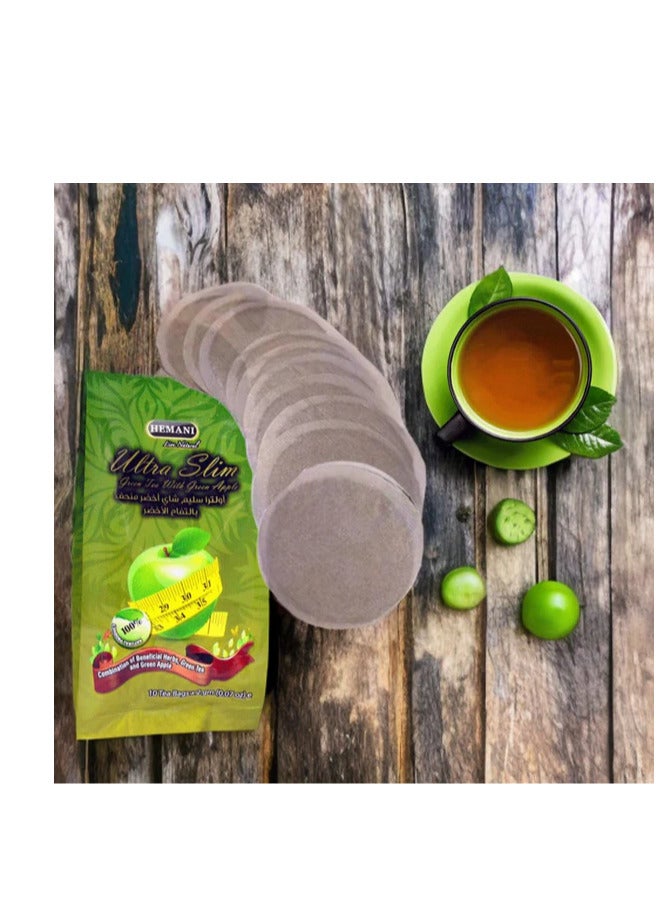 هيماني شاي أخضر للتنحيف بالتفاح الأخضر 10 كيس - Image 4