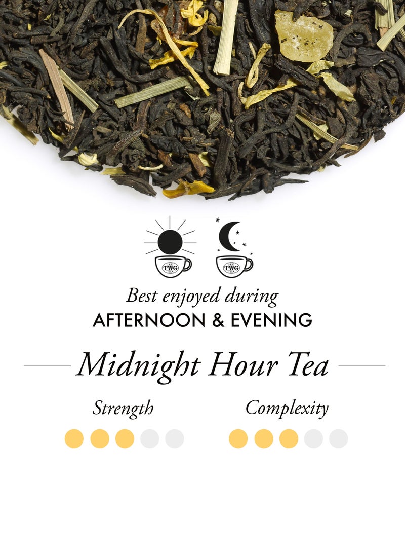 TWG Tea Midnight Hour Tea | Black Tea | Fragrant Tropical Fruits | 15 Hand Sewn Cotton Teabags | Gift Set - Image 2